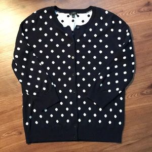 EUC Talbots 3/4 sleeve dot cardi